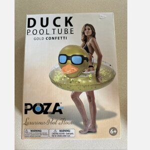 Poza Luxurious Pool Float - Gold Confetti - NEW SEALED